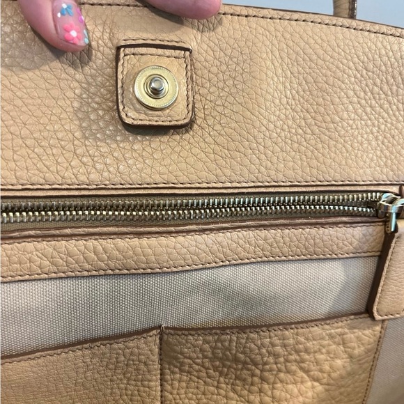 Authentic Prada Beige Leather Shoulder Bag w/certification paperwork - Picture 10 of 15